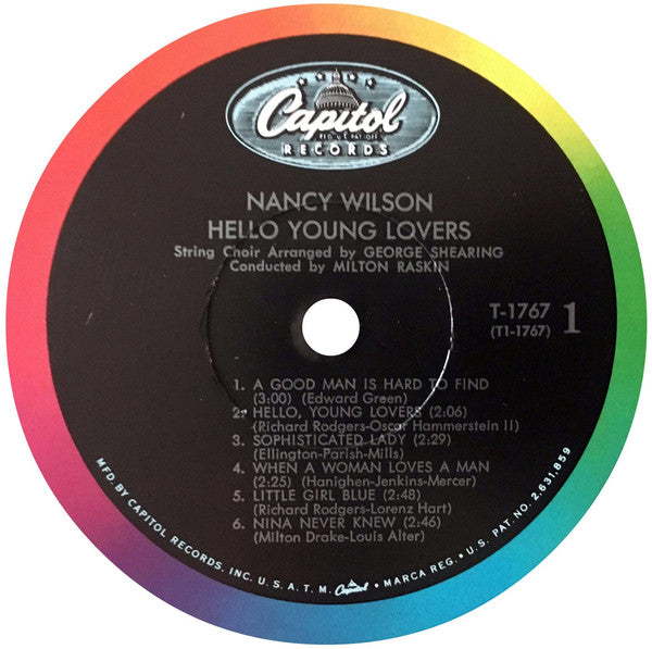 Nancy Wilson : Hello Young Lovers (LP, Album, Mono, Scr)