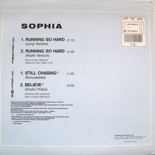 Sophia : Running So Hard (12")