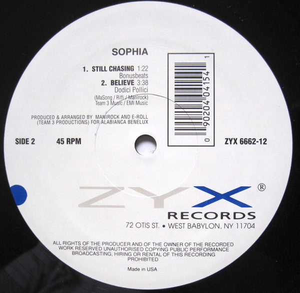 Sophia : Running So Hard (12")