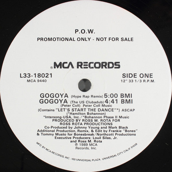 P.O.W. : Gogoya (12", Promo, Glo)