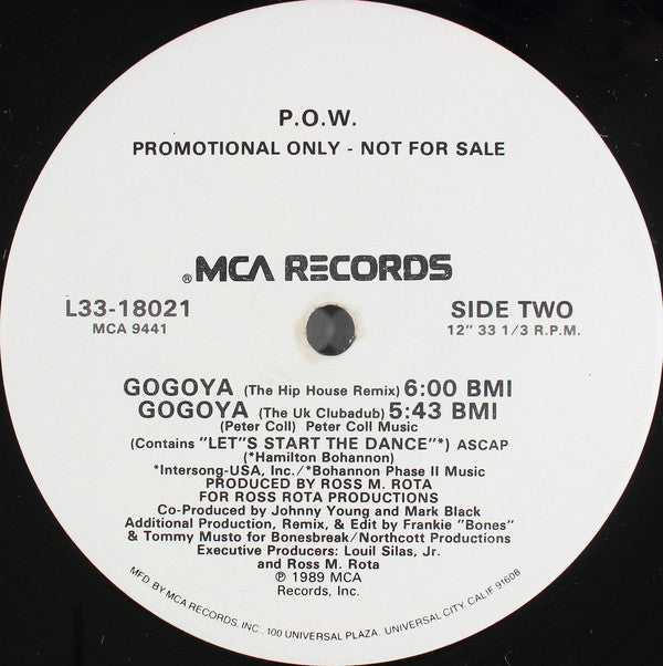 P.O.W. : Gogoya (12", Promo, Glo)