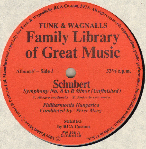 Franz Schubert : The Unfinished Symphony - Symphony No. 5 (LP, Album)