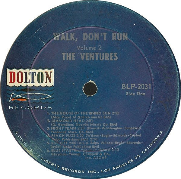 The Ventures : Walk, Don't Run Vol. 2 (LP, Album, Mono, Ind)
