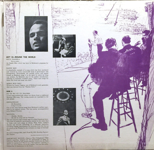 Harry Belafonte : Belafonte At Carnegie Hall - The Complete Concert (2xLP, Mono)