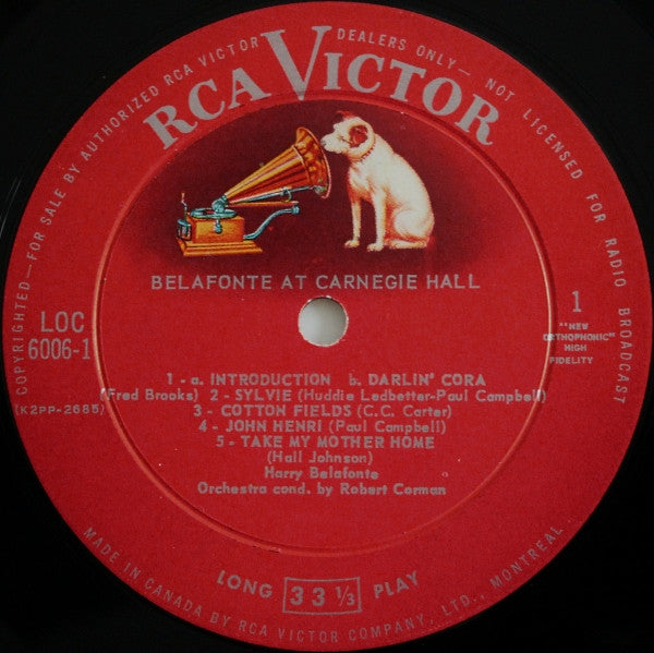 Harry Belafonte : Belafonte At Carnegie Hall - The Complete Concert (2xLP, Mono)