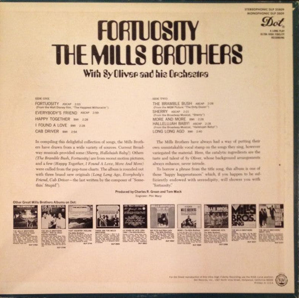 The Mills Brothers with Sy Oliver And His Orchestra : Fortuosity (LP)