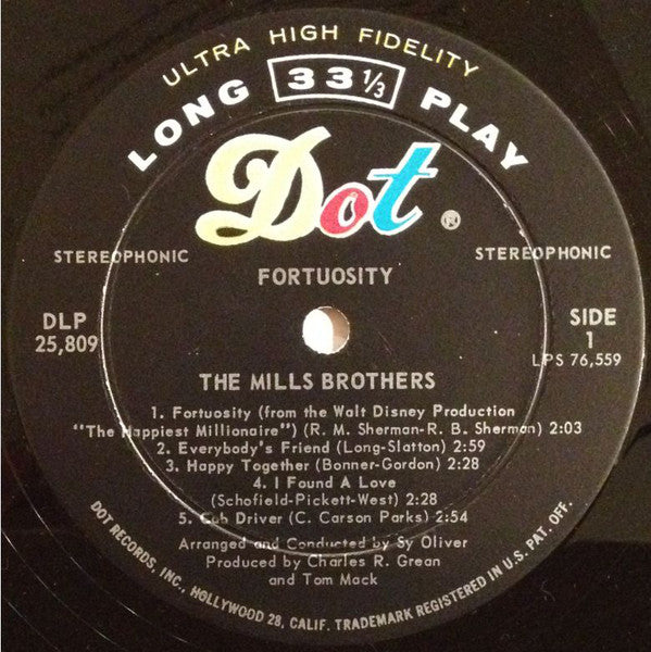 The Mills Brothers with Sy Oliver And His Orchestra : Fortuosity (LP)