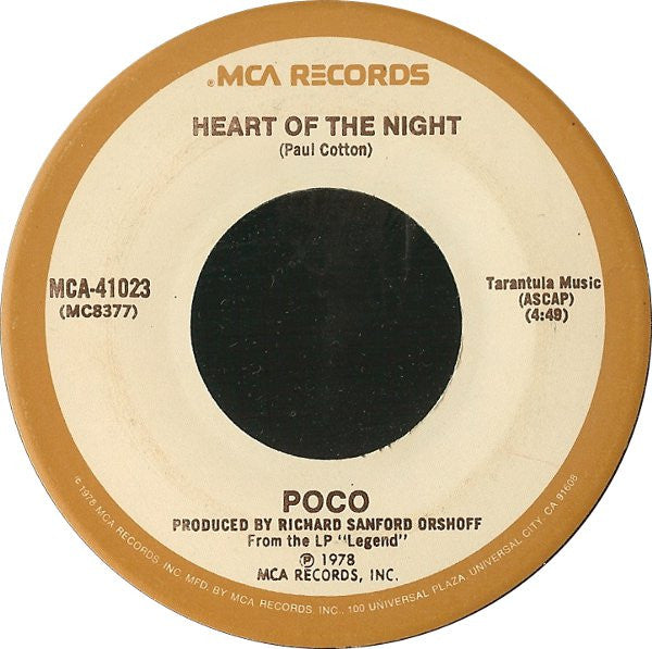 Poco (3) : Heart Of The Night / The Last Goodbye (7", Single)