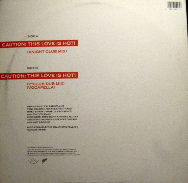 Shalamar : Caution: This Love Is Hot (12")