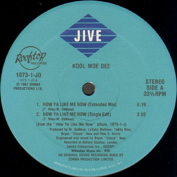 Kool Moe Dee : How Ya Like Me Now (12")