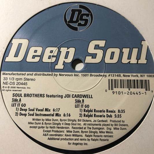 Soul Brothers (6) Featuring Joi Cardwell : Let It Go (12")