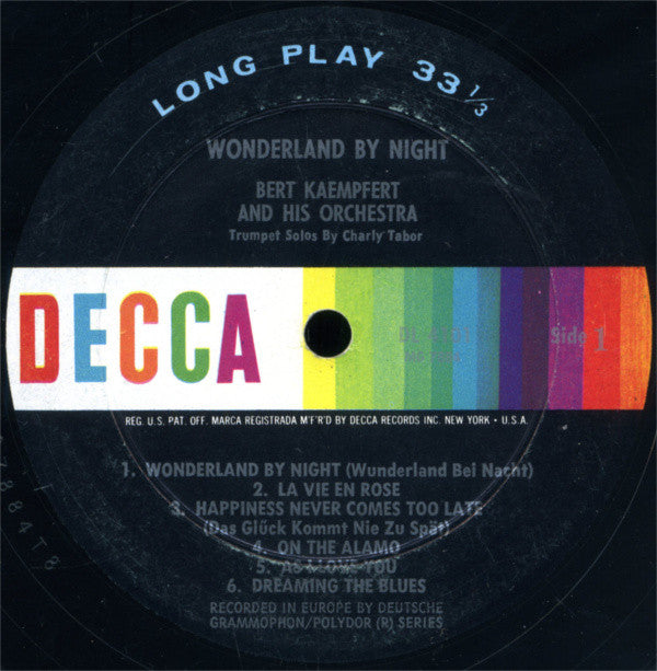 Bert Kaempfert & His Orchestra : Wonderland By Night (LP, Album, Mono)