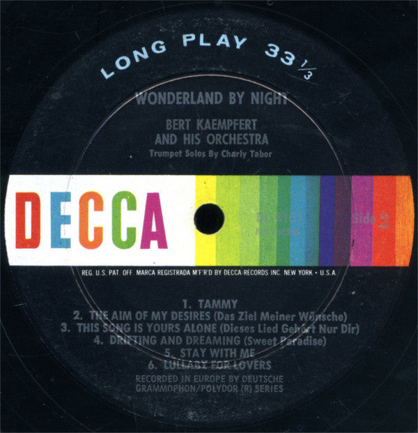 Bert Kaempfert & His Orchestra : Wonderland By Night (LP, Album, Mono)