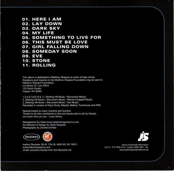 Jimmy Somerville : Manage The Damage (CD, Album)