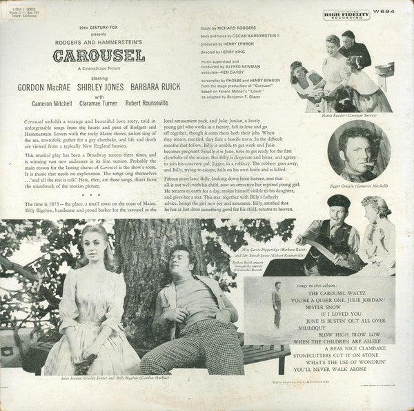 Rodgers & Hammerstein : Carousel (LP, Album, Mono)