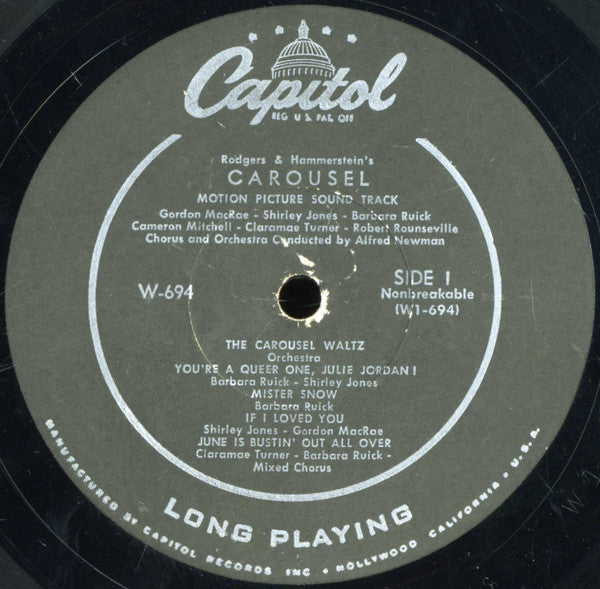 Rodgers & Hammerstein : Carousel (LP, Album, Mono)