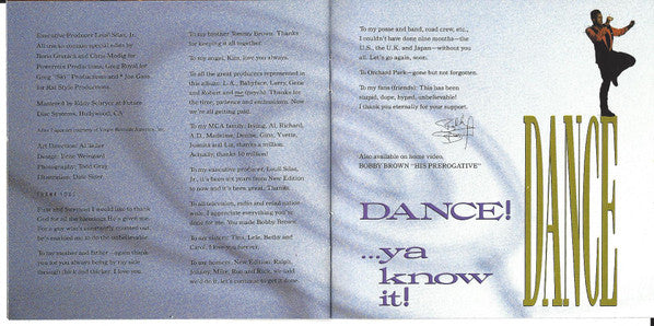 Bobby Brown : Dance!...Ya Know It! (CD, Album, Club, Mixed)