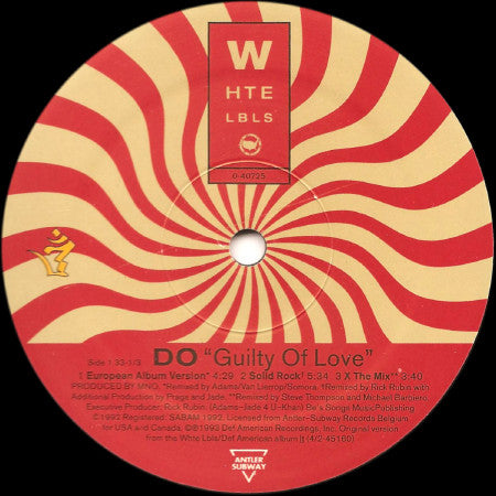 Digital Orgasm : Guilty Of Love (12")