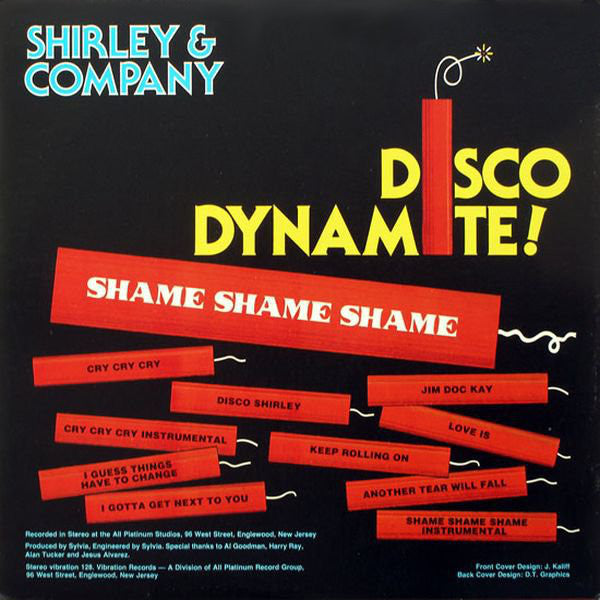 Shirley & Company : Shame Shame Shame (LP, Album, PRC)