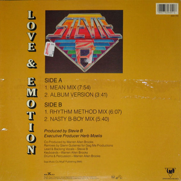 Stevie B : Love And Emotion (12", Promo)