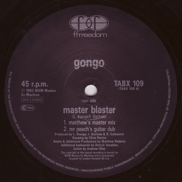 Gongo : Master Blaster (12")