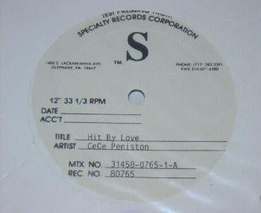 Ce Ce Peniston : Hit By Love (12", TP)
