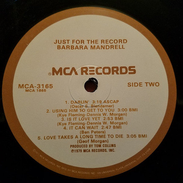 Barbara Mandrell : Just For The Record (LP, Glo)