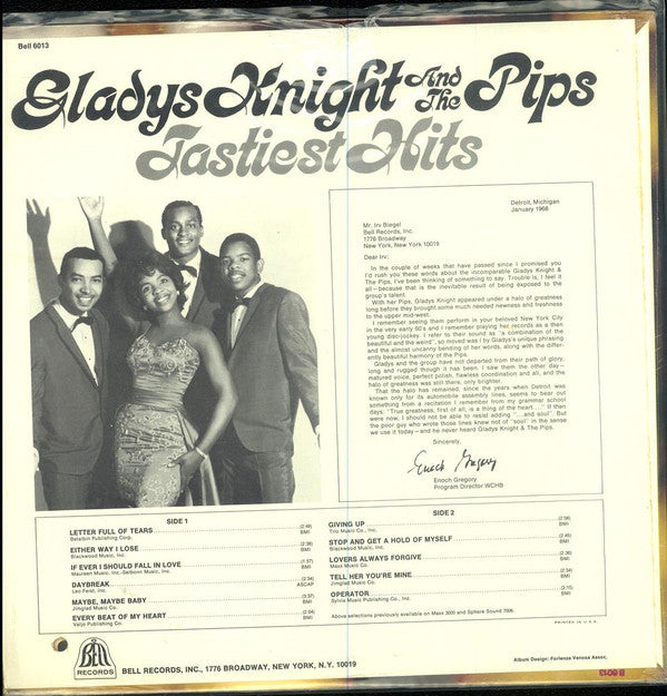 Gladys Knight And The Pips : Tastiest Hits (LP, Comp)