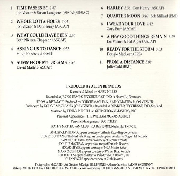 Kathy Mattea : Time Passes By (CD, Album)