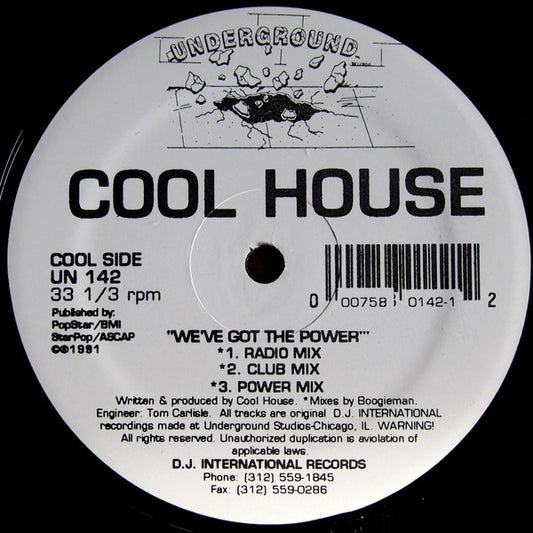 Cool House : We've Got The Power (12")