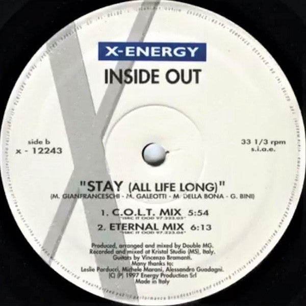 Inside Out : Stay (All Life Long) (12")