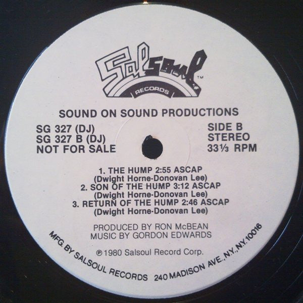 Sound On Sound Productions : The Hump (12", Single, Promo)