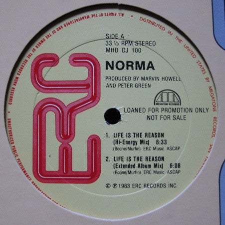 Norma Lewis : Life Is The Reason (12", Promo)