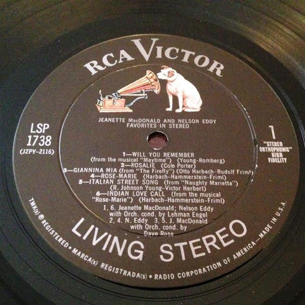 Jeanette MacDonald & Nelson Eddy : Favorites In Stereo (LP, Album)