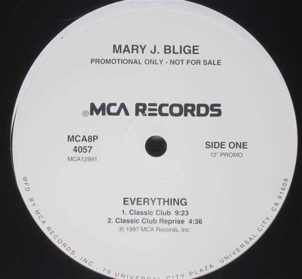 Mary J. Blige : Everything (12", Promo)