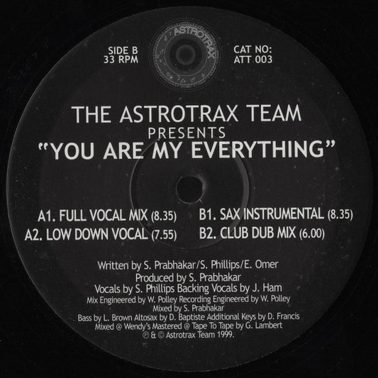 Astrotrax : You Are My Everything (12")