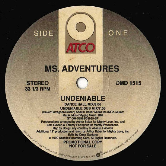 Ms. Adventures : Undeniable (12", Promo)