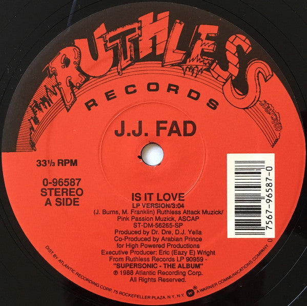 J.J. Fad : Is It Love / Ya Goin' Down / My Dope Intro (12")