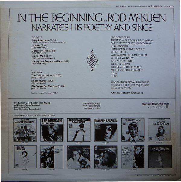 Rod McKuen : In The Beginning... (LP, Comp)