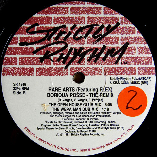 Rare Arts Featuring Flex Parejas : Boriqua Posse - The Remix (12")