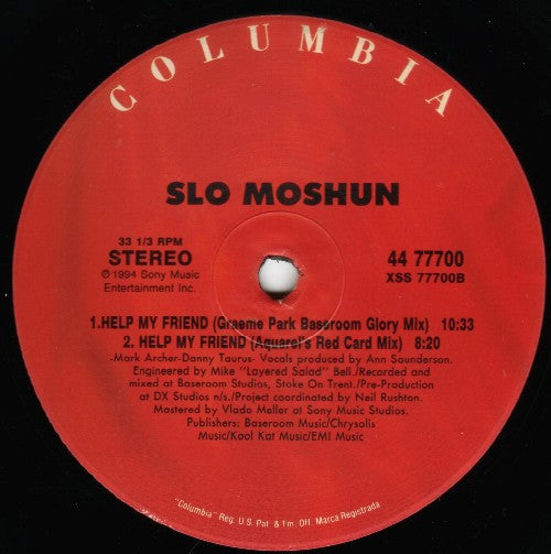 Slo Moshun : Help My Friend (12")