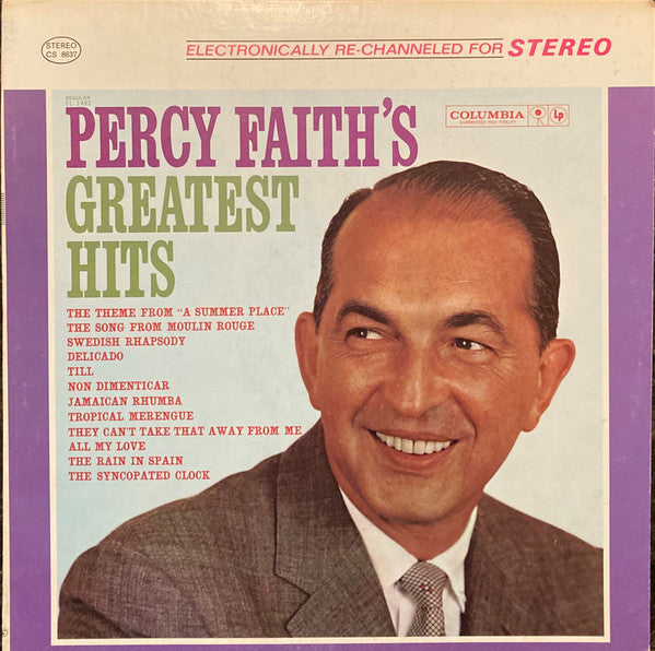 Percy Faith : Percy Faith's Greatest Hits (LP, Comp, RE, Ter)