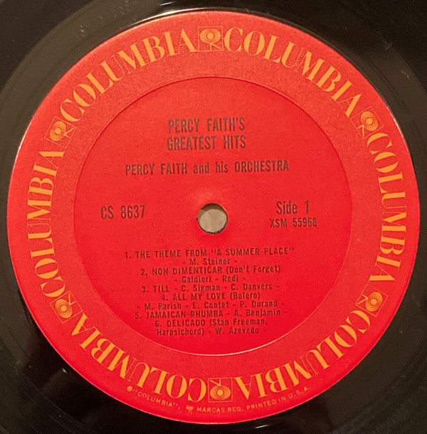 Percy Faith : Percy Faith's Greatest Hits (LP, Comp, RE, Ter)