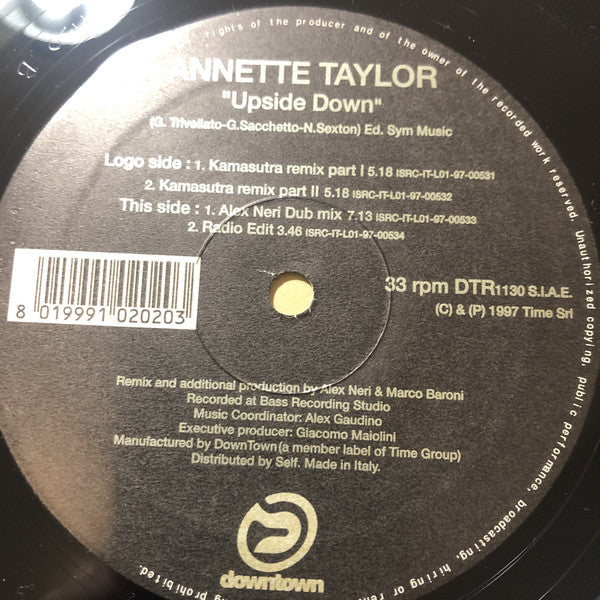 Annette Taylor : Upside Down (Kamasutra & Alex Neri Mixes) (12")