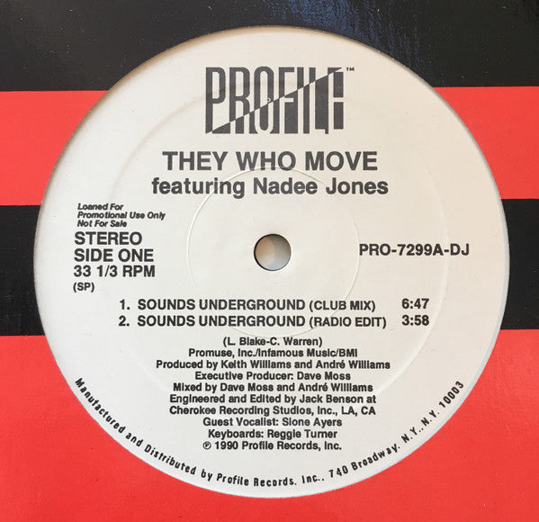 They Who Move Featuring Nadee Jones : Sounds Underground (12", Promo)