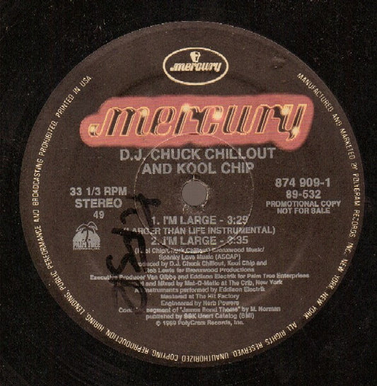 Chuck Chillout & Kool Chip : I'm Large (12", Promo)