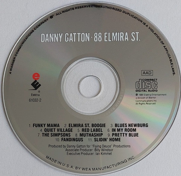 Danny Gatton : 88 Elmira St. (CD, Album, RE)