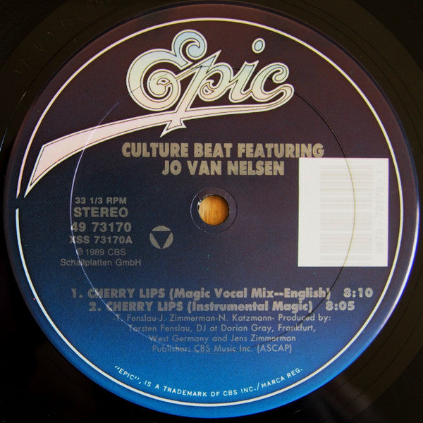 Culture Beat Featuring Jo Van Nelsen : Cherry Lips (12")