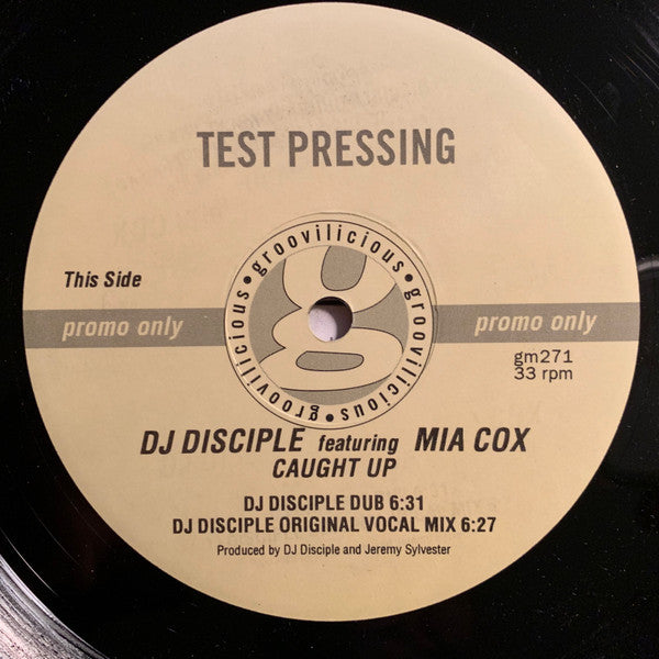 DJ Disciple Featuring Mia Cox : Caught Up (12", Promo, TP)