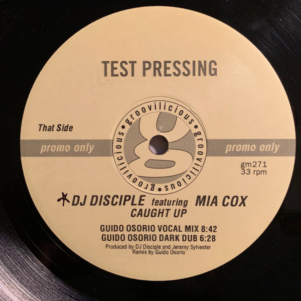 DJ Disciple Featuring Mia Cox : Caught Up (12", Promo, TP)